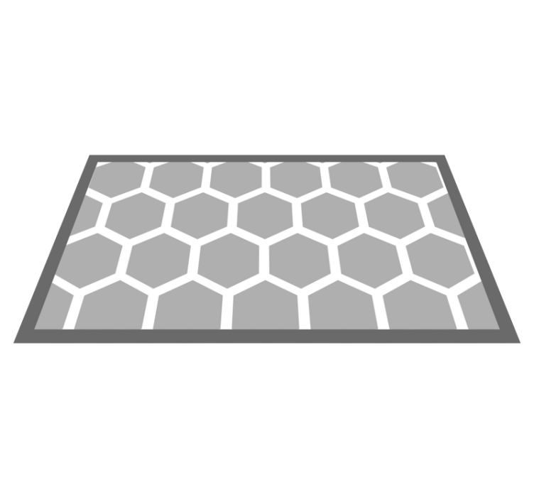 Tapis vinyle géométrique configuration hexagonale - TenStickers