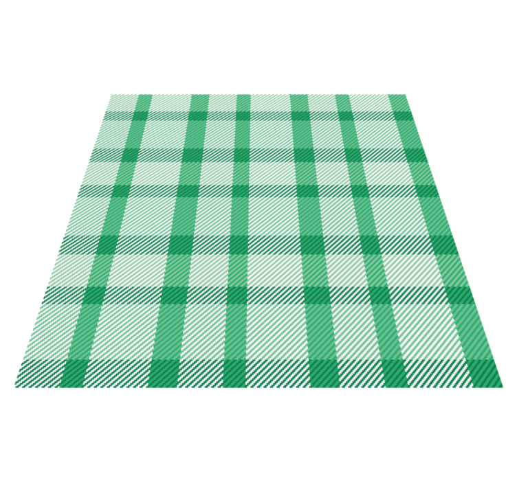 Tapis vinyle rayures motif à carreaux verts - TenStickers
