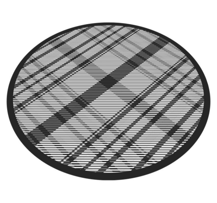 Tapis vinyle rayures motif à carreaux noirs - TenStickers