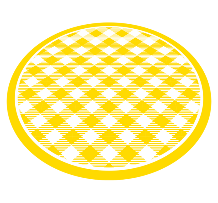 Tapis vinyle rond emblème de diamant jaune - TenStickers