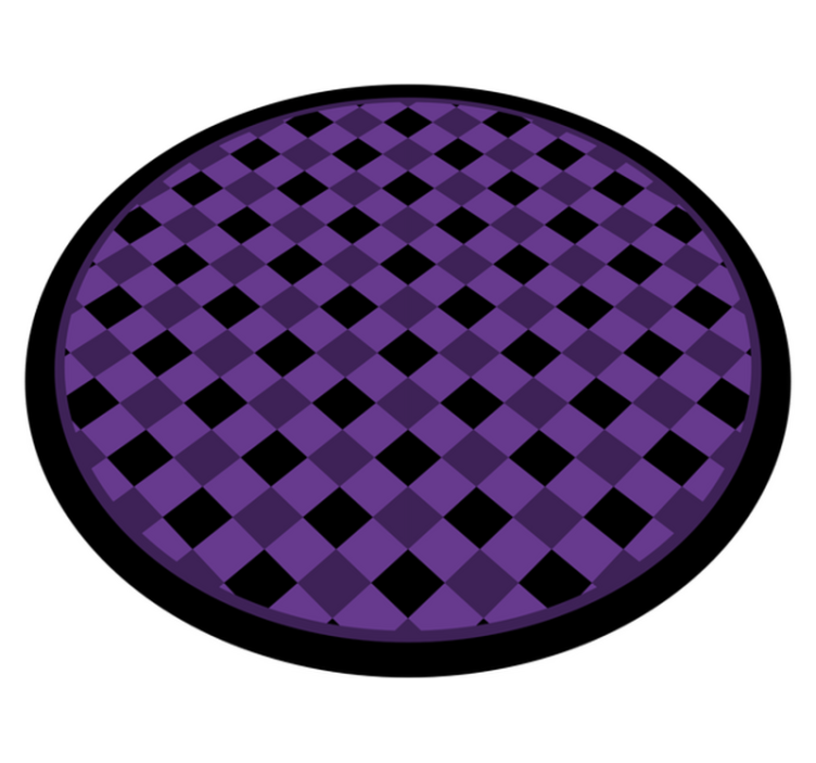 Tapis vinyle design moderne motif à carreaux chic - TenStickers
