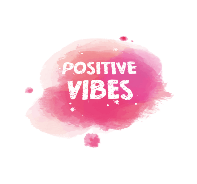 Tapis vinyle citation Ondes positives à l'aquarelle - TenStickers