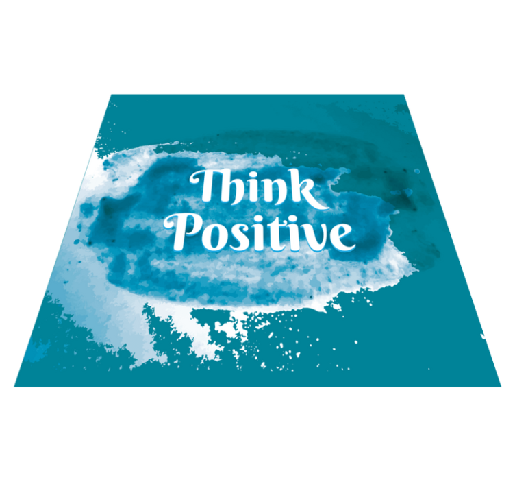 Tapis vinyle citation penser positivement - TenStickers