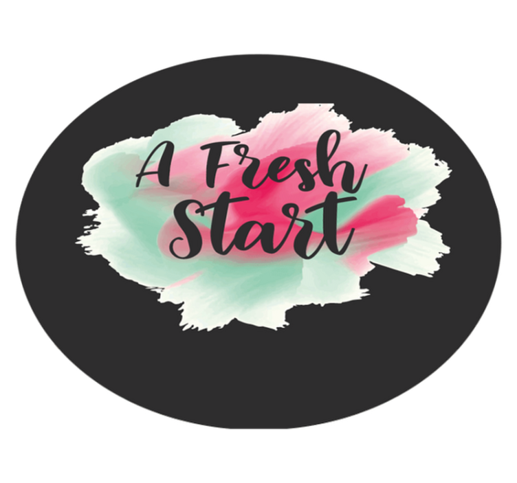 Tapis vinyle citation un nouveau départ - TenStickers