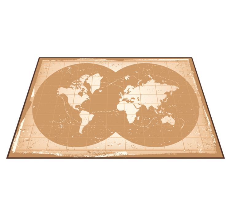 Tapis vinyle carte du monde carte géographique du monde - TenStickers