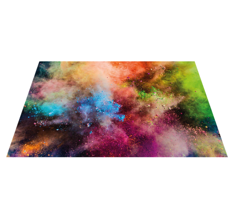 Tapis vinyle design moderne explosion cosmique colorée - TenStickers
