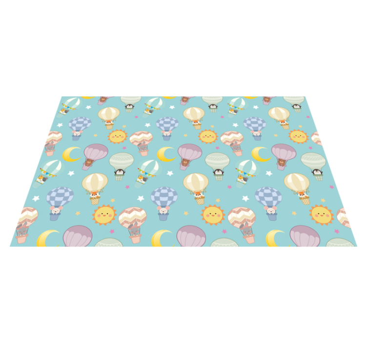 Tapis vinyle chambre bébé air chaud fantaisiste - TenStickers