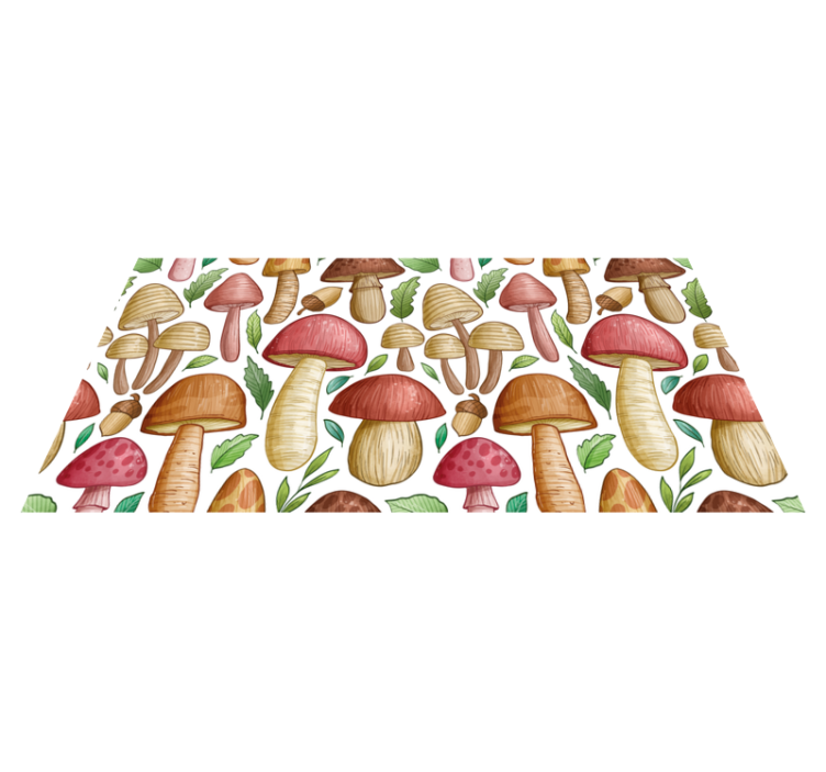 Tapis vinyle nature variété de champignons ludiques - TenStickers