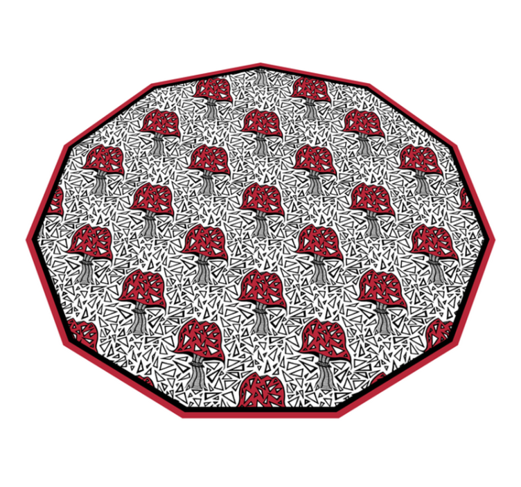 Tapis vinyle nature motif de champignon artistique - TenStickers