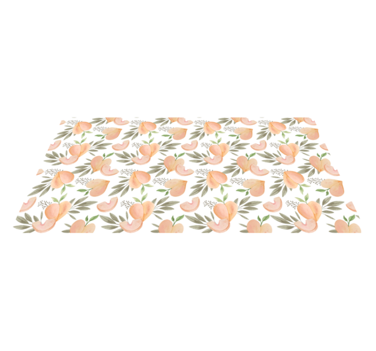 Tapis vinyle cuisine composition florale de pêche - TenStickers