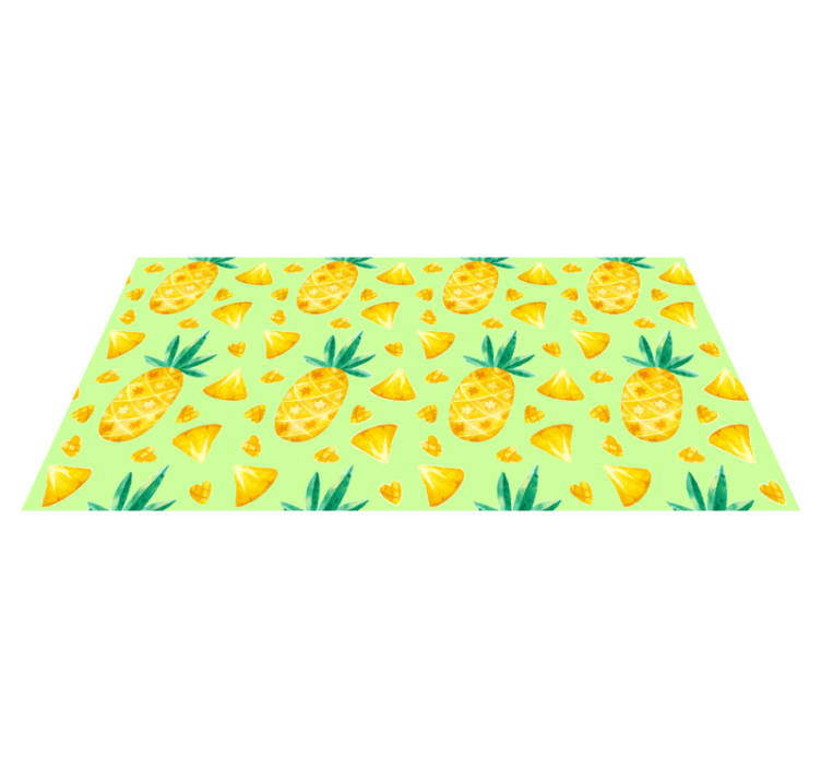 Tapis vinyle cuisine motif vert ananas - TenStickers