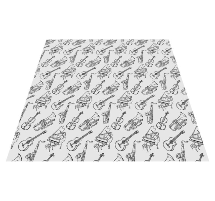 Tapis vinyle texture collection instruments de musique - TenStickers