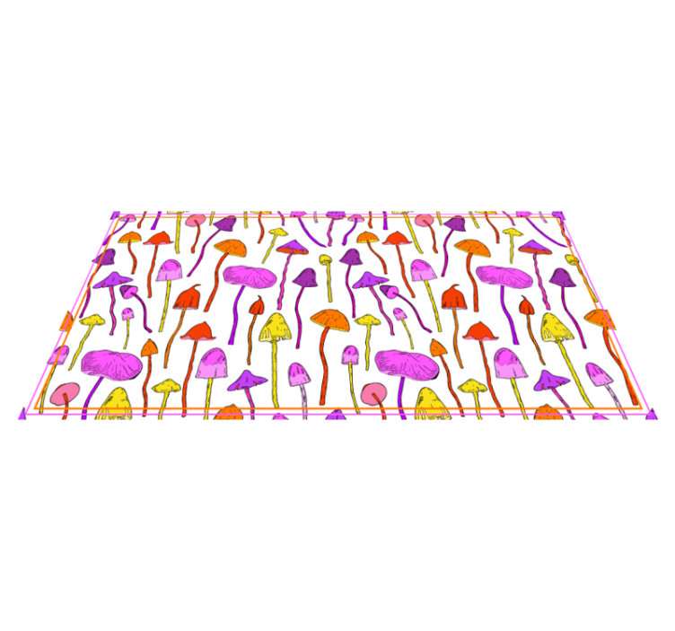 Tapis vinyle nature illustrations colorées de champignons - TenStickers