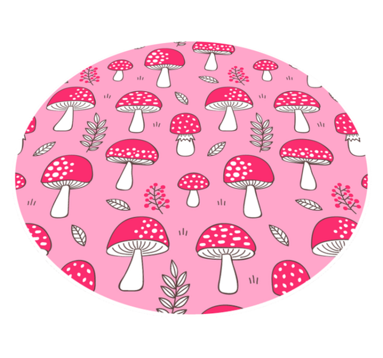 Tapis vinyle cuisine charmante illustration de champignon - TenStickers