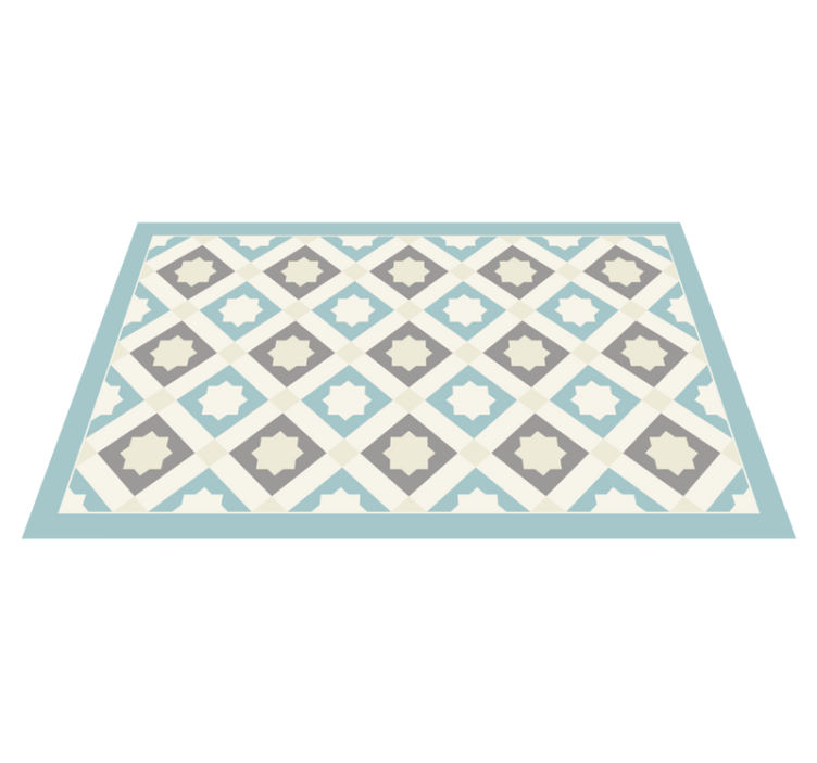 Tapis vinyle étoiles modernes motif bleu clair - TenStickers