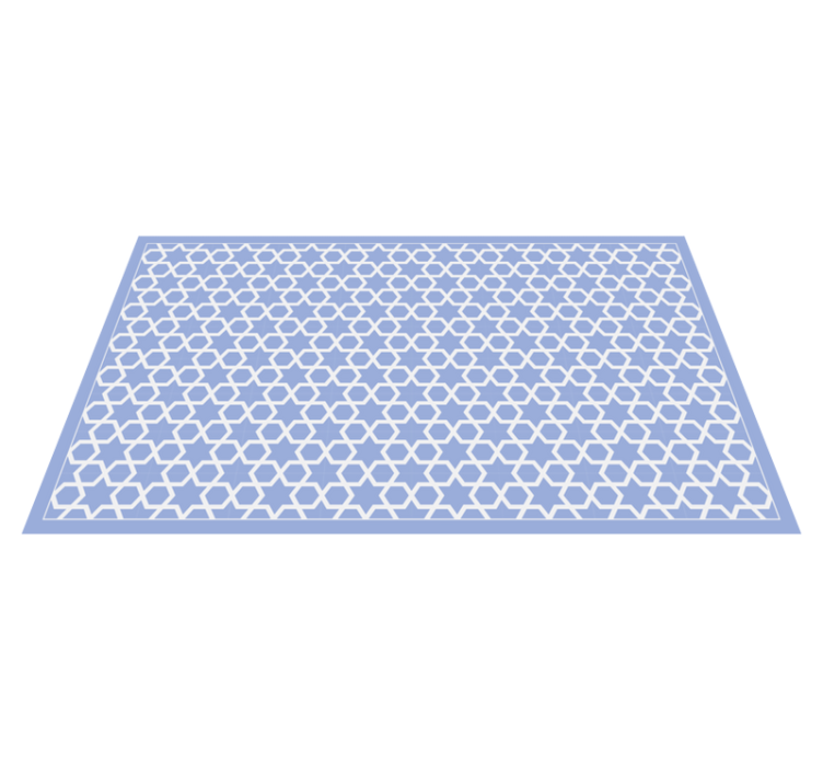 Tapis vinyle géométrique motif étoilé hexagonal - TenStickers