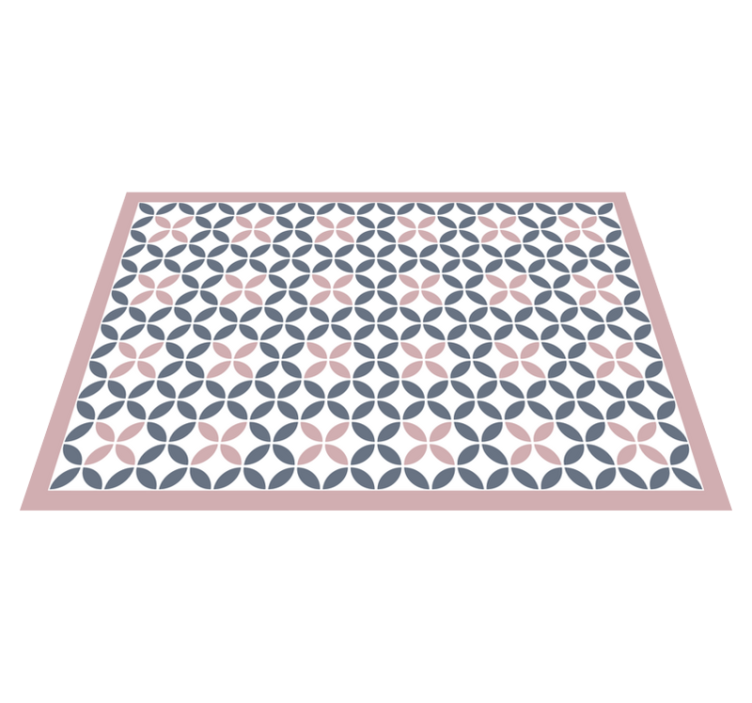 Tapis vinyle carreaux Cercles couleurs pastel - TenStickers