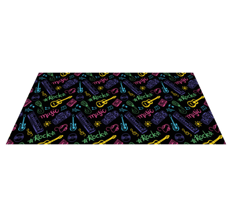 Tapis vinyle autres tapis modèle de musique rock - TenStickers