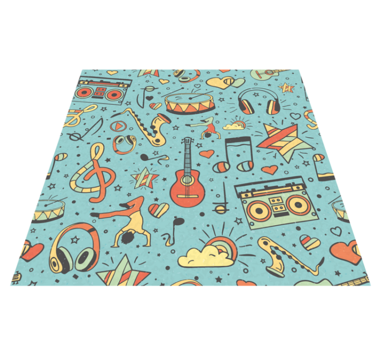 Tapis vinyle autres tapis symboles musicaux ludiques - TenStickers