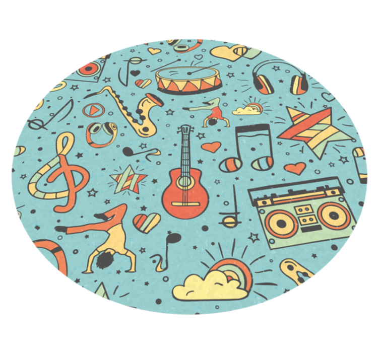 Tapis vinyle autres tapis thème des notes de musique - TenStickers