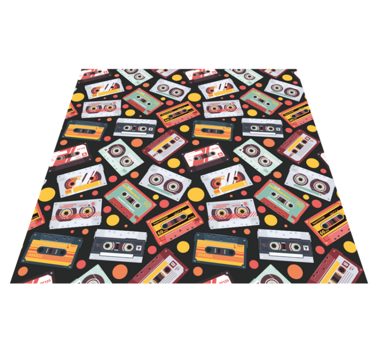 Tapis vinyle texture style cassette rétro - TenStickers