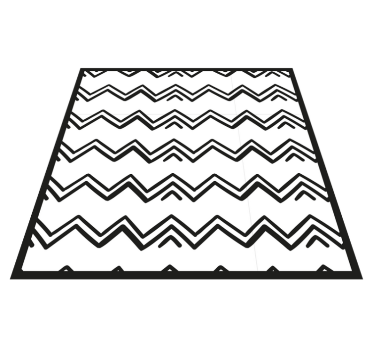 Tapis vinyle minimaliste style zigzag - TenStickers