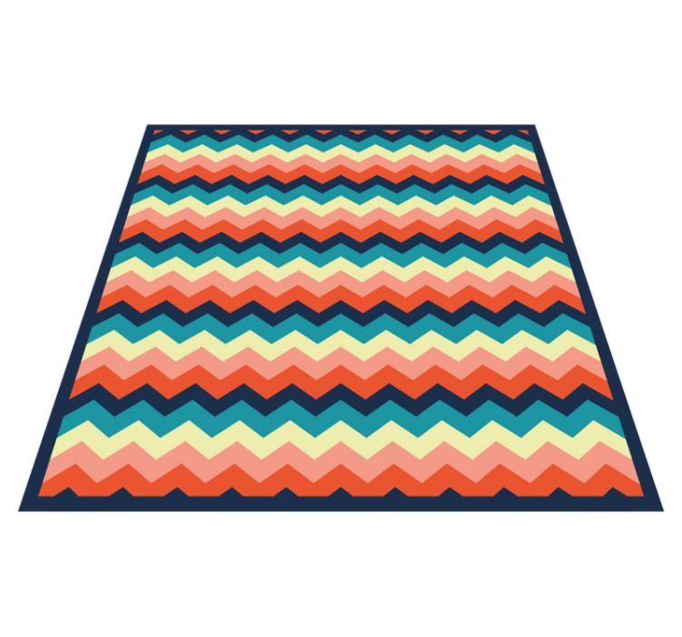 Tapis vinyle étoile motif à chevrons vibrant - TenStickers