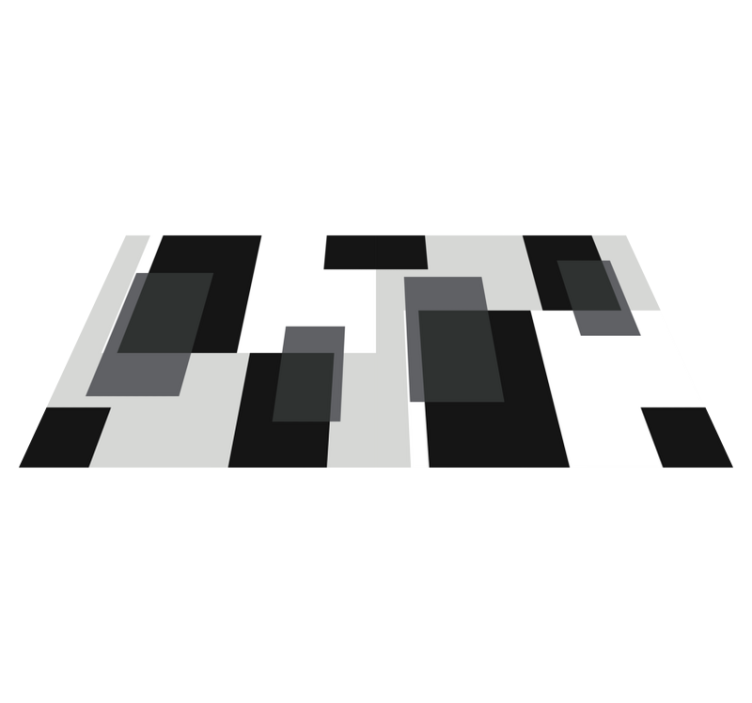 Tapis vinyle design moderne blocs abstraits - TenStickers