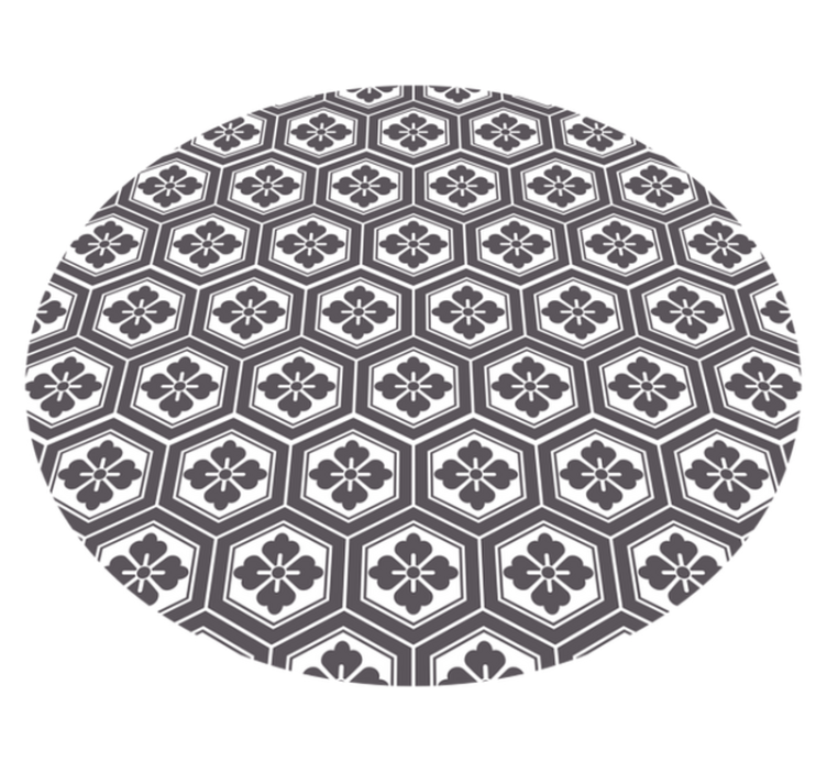 Tapis vinyle rond Modèle traditionnel japonais - TenStickers
