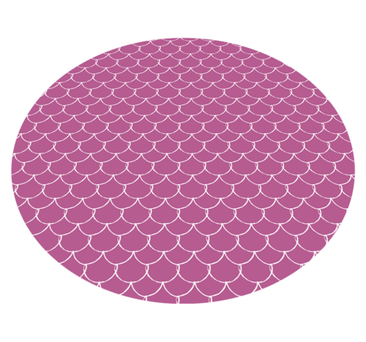 Tapis vinyle texture motif festonné rose - TenStickers