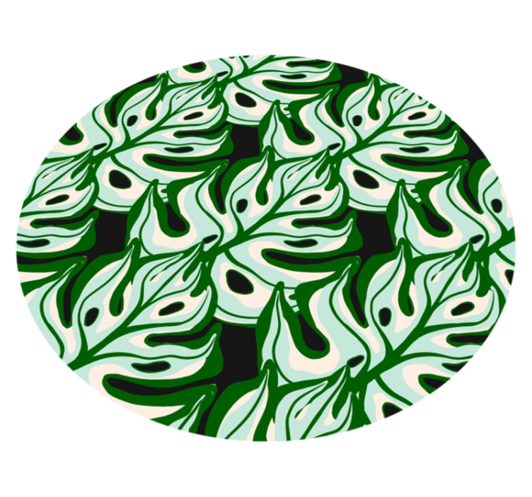 Tapis vinyle nature feuilles tropicales - TenStickers