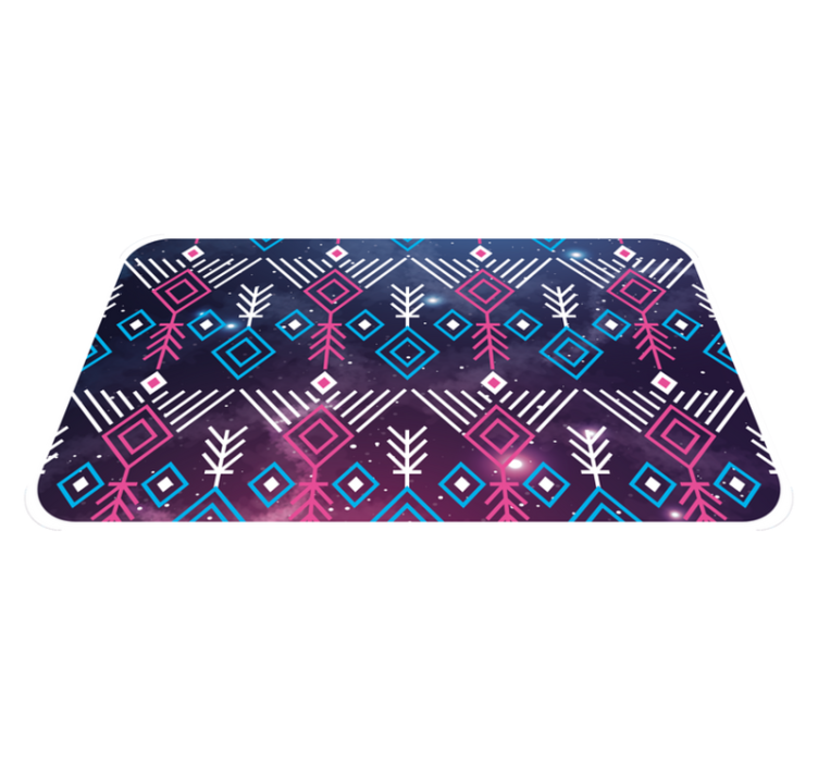 Tapis vinyle nordique ethnique violet et bleu - TenStickers