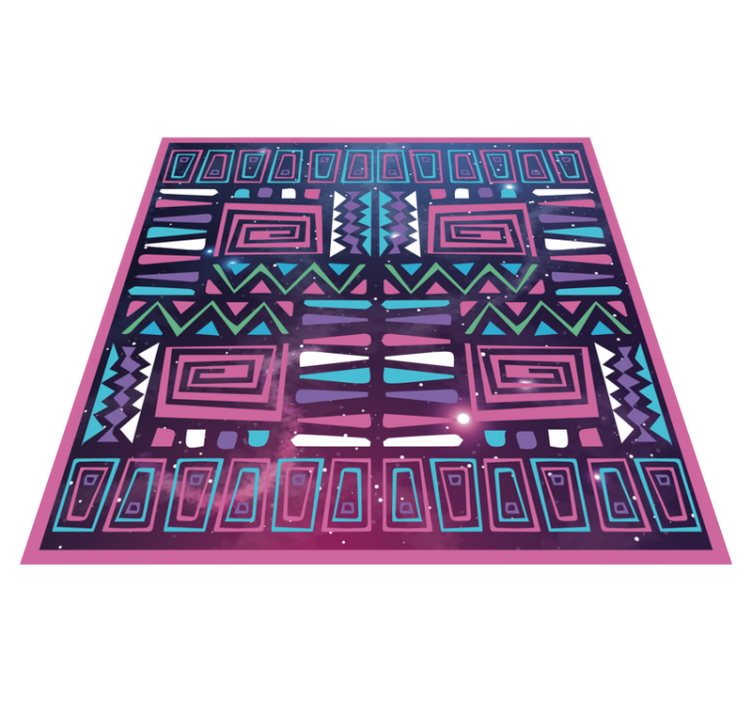 Tapis vinyle éthnique motifs géométriques dynamiques - TenStickers