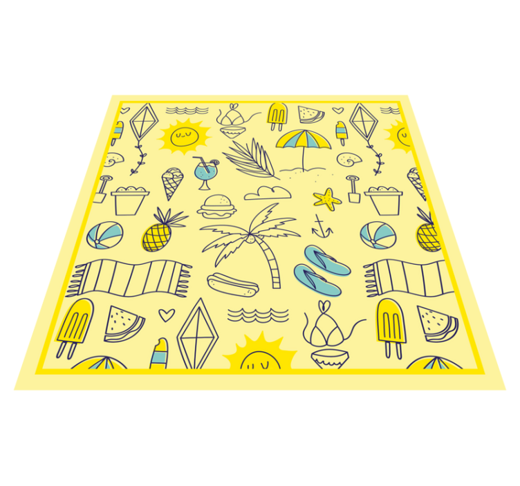 Tapis vinyle événements ambiance plage ensoleillée - TenStickers