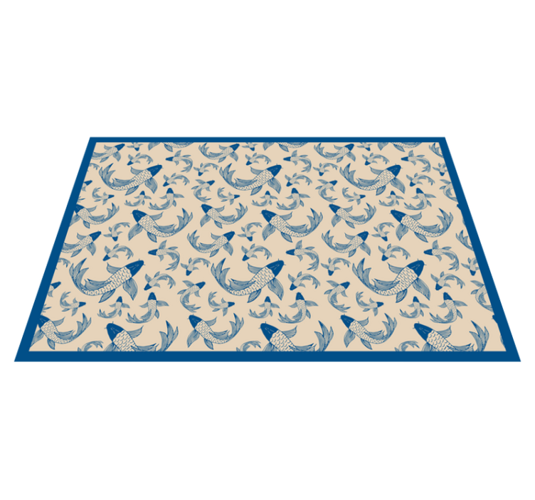 Tapis vinyle animal motifs de poissons - TenStickers