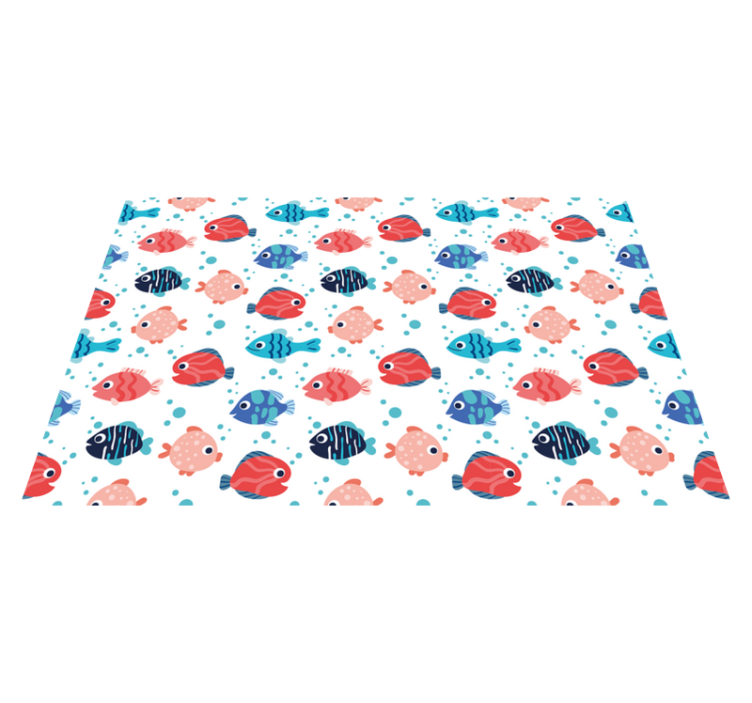 Tapis vinyle autres tapis motifs de poissons vibrants - TenStickers