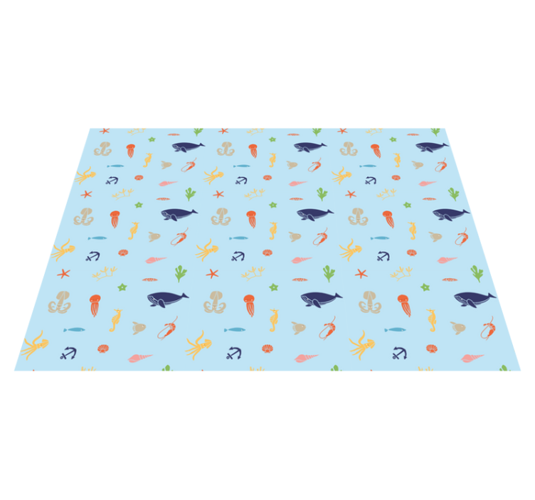 Tapis vinyle pour enfants aventure sous-marine - TenStickers