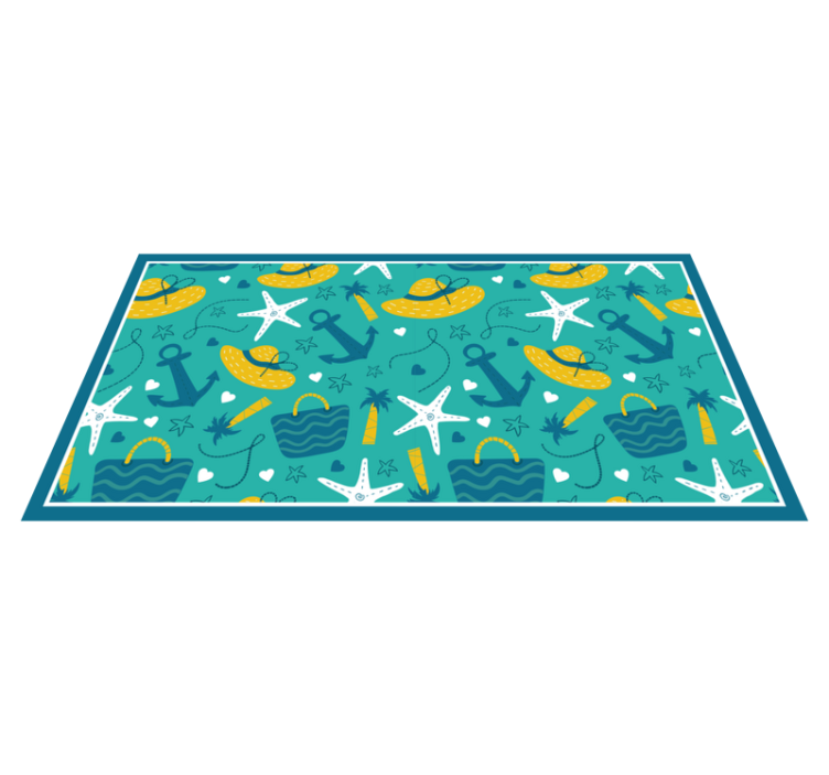 Tapis vinyle événements motif d'aventure en bord de mer - TenStickers