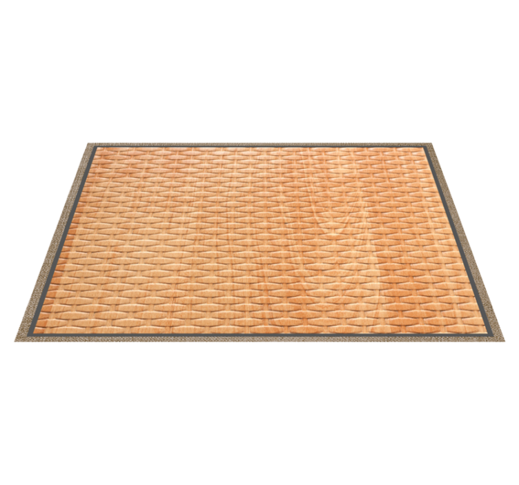 Tapis vinyle Imitation fibre naturelle bordures - TenStickers