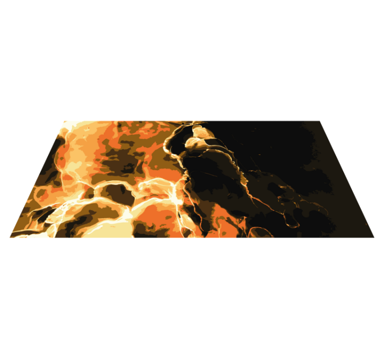 Tapis vinyle marbre effet de feu - TenStickers