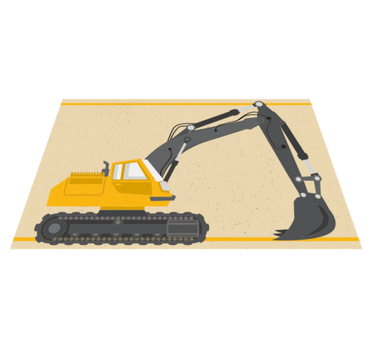 Tapis vinyle autres tapis illustration d'excavatrice - TenStickers