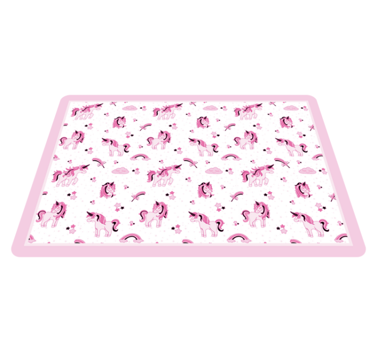 Tapis vinyle pour enfants royaume fantastique des licornes - TenStickers