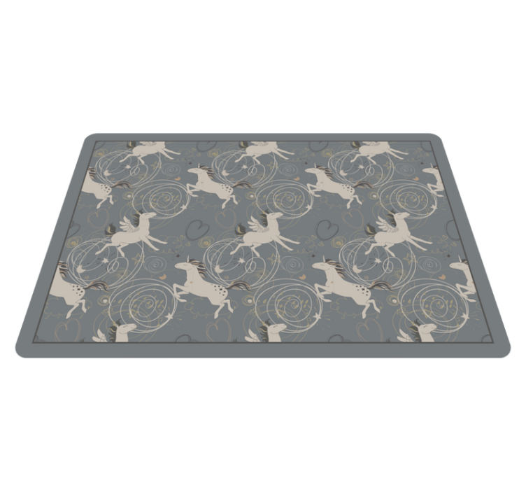 Tapis vinyle pour enfants design licornes fantaisie - TenStickers