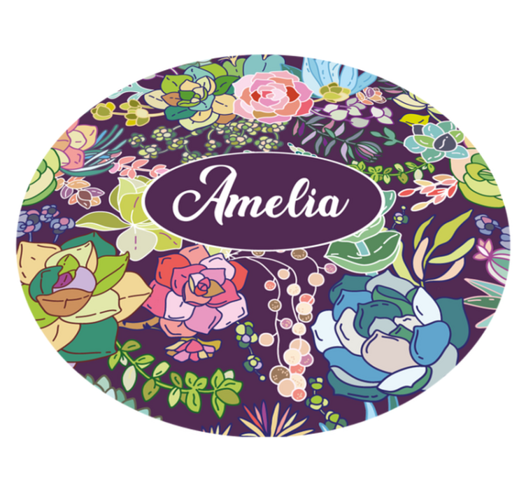 Tapis vinyle chambre motif floral personnalisé - TenStickers
