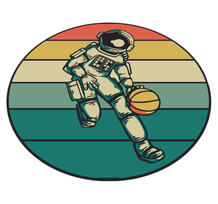 Tapis vinyle jeux jeu de basket-ball des astronautes - TenStickers