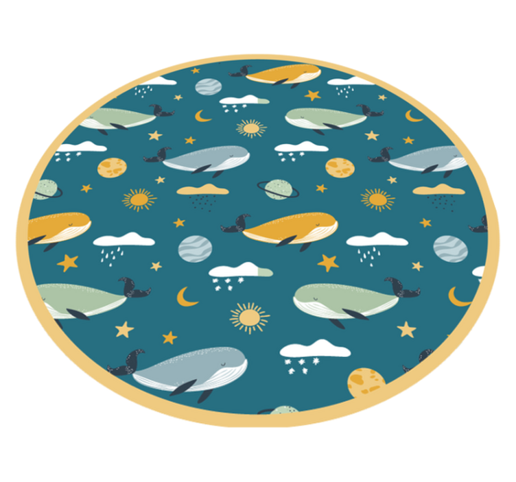 Tapis vinyle pour enfants aventure baleine - TenStickers