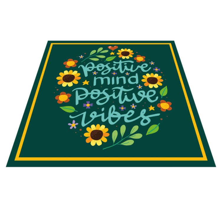 Tapis vinyle citation vibrations mentales positives - TenStickers