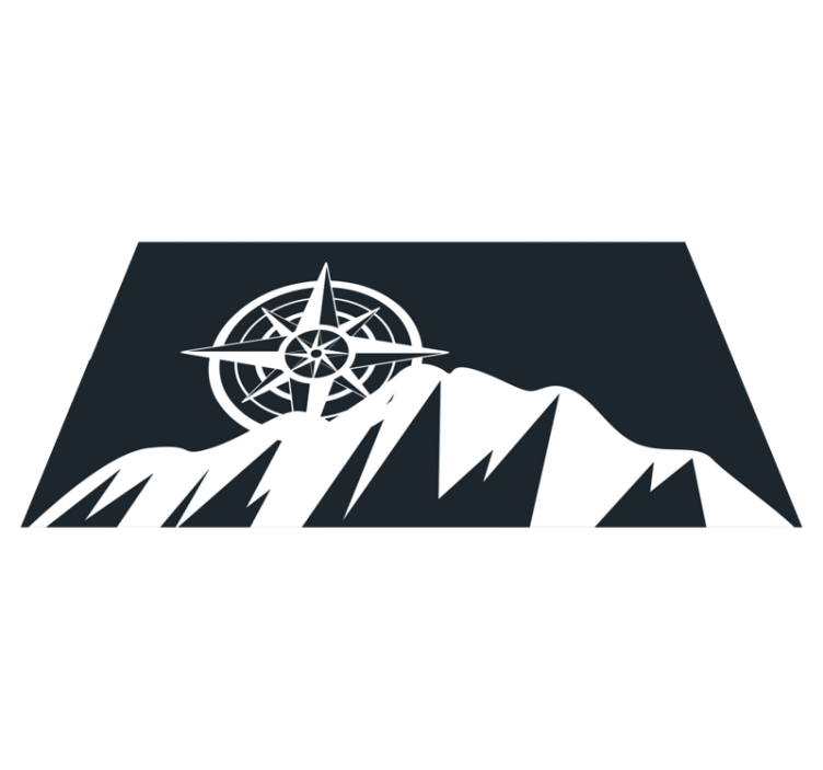 Tapis vinyle design moderne art mural de montagne - TenStickers