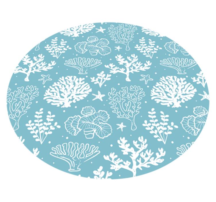 Tapis vinyle fleurs et plantes motif de récif corallien - TenStickers