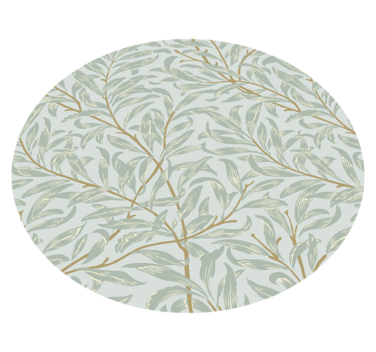 Tapis vinyle nature motifs de feuilles vertes - TenStickers